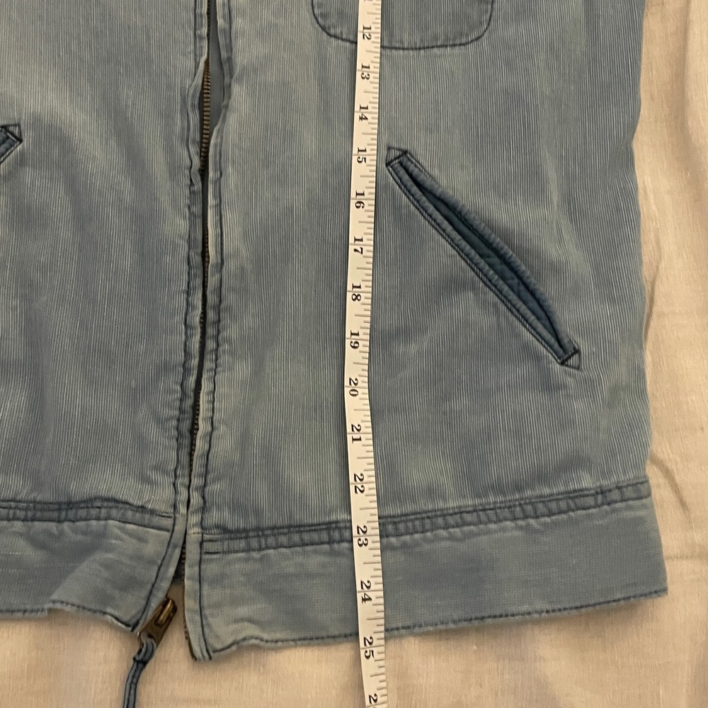 Faherty chambray denim jacket lightweight M blue - Picture 11 of 11